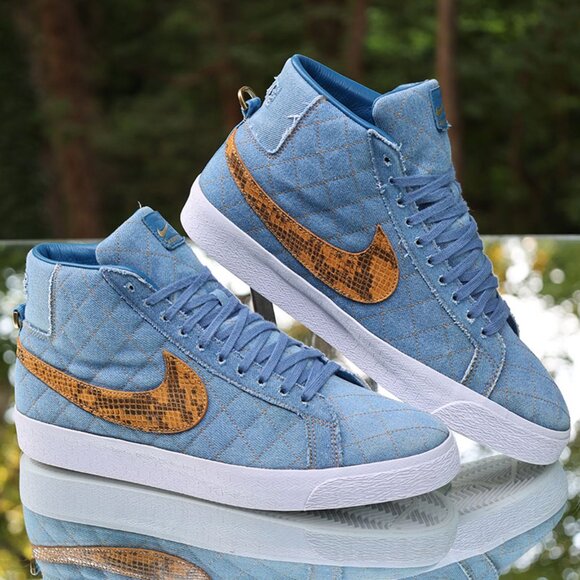 Nike Supreme x SB Zoom Blazer Mid Denim Blue - Picture 3 of 14
